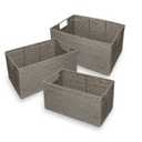 Rattique Storage Baskets - Grey (3 Piece Set)