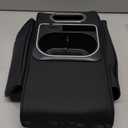 Universal Car Armrest Box Height Increasing Pad, Multifunctional Storage Box with Tissue Holder, Cup Holder, Ambient Light, USB Charging Port (Black)