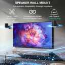WALI Speaker Wall Mount, Surround Sound Speaker Stand with Adjustable Swivel Tilt Angle, Small Bookshelf Speaker Mount for Living Room, Home Theater, Hold up to 7.7 Lbs, (SWM202), 2 Pack, Black