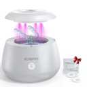 KUNPHY Ultrasonic Retainer Cleaner Machine, 48kHz Dental Cleaning Pod for Braces, Night Guard, Mouthguard, Toothbrush, Denture, Jewelry White
