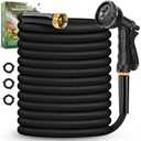 Lipoliftco Garden Hose 100FT, Non-Expanding, Lightweight Hose, Leak-Proof Metal Interface, No-Knots, Easy to Carry, Wear-Resistant, Sturdy, Flexible, 3/4GHT, Water Hose for Yard, Garden, Outdoor