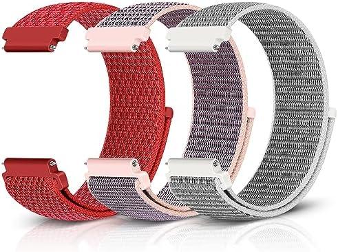 Relting Sport Loop Nylon Band 16mm 18mm 19mm 20mm 22mm Watch Band Quick Release,Soft Fabric Nylon Adjustable Replacement Wristband Strap for Men Women