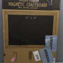 Better Office Products Magnetic Wall Chalkboard Sign, X Large Size 20" x 30", Rustic Wood Frame, Vertical or Horizontal Wall Mount, Includes 4 Chalk Markers + Chalk and Eraser (Rustic Brown)