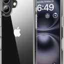 HOOMIL Case for iPhone 16 6.1-Inch, Non-Yellowing, Drop Protection, Anti-Scratch Transparent Hard Back Phone Cover - Crystal Clear