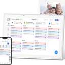 Ringco 10.1" Digital Calendar & Smart Touchscreen Planner, Electronic Calender with Chore Chart for Family Schedules & Meal Planning, Wall Mountable Digital Photo Frame, Gifts for Women Men (White)