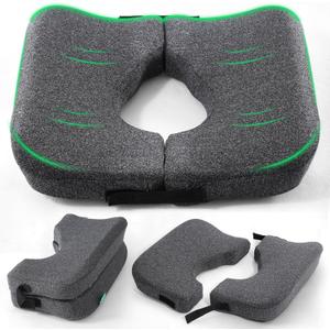 Medisana Memory Foam Bed Sore Cushions for Butt, Ergonomic Bedsore Pressure Relief Pillow with Foldable Design, T Shaped Opening Seat Cushion for Sciatica & Tailbone & Coccyx & Hemorrhoid Pain Relief