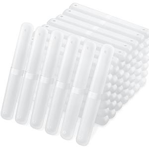 Amazon.com: 60 Pieces Plastic Toothbrush Holders Portable Travel Toothbrush Case Cover Protector Case Holders for Indoor Outdoor Travel Trip Home Camping School (Clear) : Health & Household
