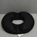 Donut Pillow Seat Cushion, Donut Chair Cushions for Postpartum Pregnancy & Hemorrhoids, Sciatica & Hip & Coccyx Pain Relief Desk Chair Cushion for Long Sitting Office Workers, Car Drivers (Large, Black)