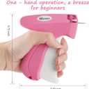 Stitch Gun for Clothes Stitchy Tagging Gun for Clothing Stitchy Quick Clothing Fixer -Includes 1,000 Black Fasteners & 1,000 White Fasteners & 6 Needles(hotpink+White)