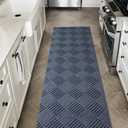 Rugs 2FTx6FT Ultra-Thin Rubber Backing Indoor Area Rugs Washable Runner Rug Hallway Kitchen Runner Mat Non-Shedding Carpet for Laundry Entrance Grey