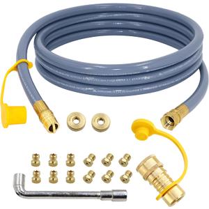 5249 Propane to Natural Gas Conversion Kit, Compatible with Black-Stone 28" & 36" Griddles, Rangetop Combo, Tailgater & Single Burner Rec Stove - 10FT Hose and 3/8 in Quick Connect for Grill, BBQ