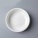 4pcs White Ceramic Seasoning Dishes Dipping Bowls Appetizer Plates,3.8 inch
