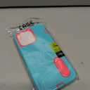 AICase for iPhone 15 Pro Max Case Built-in Stand with Glass Screen Protector,Heavy Duty Drop Protection Full Body Rugged Shockproof Military Protective Tough Durable for iPhone 15 Pro Max 6.7"_3 (Water Blue/hot pink+Glass Protector)