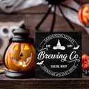 2 x Halloween Decorations, Witches Brew Wooden Sign Decor Desk Sign Black Vintage Wooden Block Sign Halloween Home Decor for Table Shelf 5 x 5 Inch