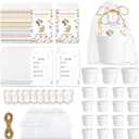 gisgfim 25 Sets Baby Shower Favors for Guests Bulk Include A Little Wildflower Is on the Way Seed Packets Flowerpot Thank You Tags Hemp Ropes for Wildflower Baby Shower Party Favors Seed Envelopes