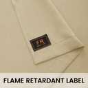 2 Panels Room Darkening Flame Retardant Curtains, Meet NFPA701 Test - Fire Resistant Curtains Thermal Insulated Privacy Curtains (2 Panels, Beige, 52 X 84 in)