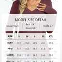 Womens V Neck Long Sleeve Shirts Banded Bottom Cute Loose Fit Tops Dressy Casual Outfits for Fall Spring (Black)