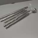 TEECK Shower Curtain Rod, 32-80 inch Adjustable Spring Tension Curtain Rod, Never Rust Anti-Slip Shower Curtain Rod for Bathroom, No Drilling, Never Collapse, Easy to Use, Silver