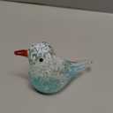 Hand Blown Glass Birds Figurines, Glass Animals Paper Weight, Modern Style Decorative Ornaments for Living Room, Bedroom, Farmhouse, Office Desktop, Bookshelf, Coffee Table, Cabinets, Bird Art Decor