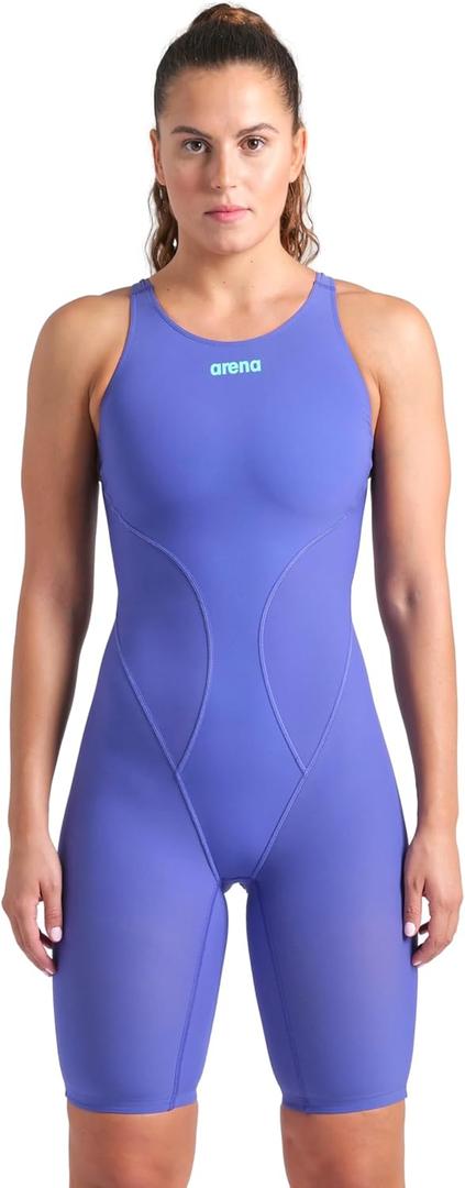 Arena Women's Powerskin Impulso Open Back Competition Racing Swimsuit Full Body Short Leg Tech Suit, Size 24