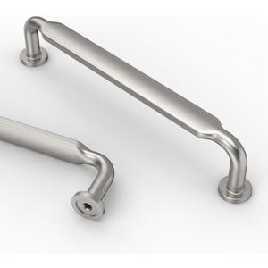 Asidrama 10 Pack 5 Inch(128mm) Brushed Satin Nickel Kitchen Cabinet Handles, Cabinet Pulls Kitchen Cabinet Hardware for Cupboard Drawer Pulls (5" Hole Center)