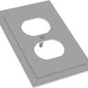 Grey 1 Gang Duplex Outlet Covers Decorative Single Light Switch Covers Electrical Receptacle Wall Plate Plug Switch Plate Cover Dimmer Dual Outlet Faceplate for Bedroom Decor