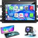 4+64G Android 12 Car Stereo for Ford 2004-2014 F150/F250/F350, 7 Inch IPS Touch Screen Car Radio with Wireless Carplay/Android Auto, GPS, WiFi, Bluetooth, FM, Support OBD2/DVR/DPS