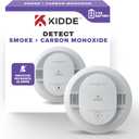 Kidde Smoke & Carbon Monoxide Detector, AA Battery Powered, Voice Alerts, LED Warning Light Indicators