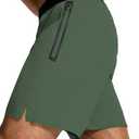 SNOWTEN Men's Running Active Shorts - Lightweight Quick Dry Gym Sports Tennis Short Single Zipper Pocket for Essentials, S