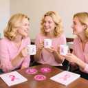 2 x 30PCS Breast Cancer Awareness Accessories - Pink Ribbon Awareness Cork Coaster Set, Breast Cancer Survivor Gifts Bulk Party Favors for Charity Events, Fundraisers, Community Gatherings