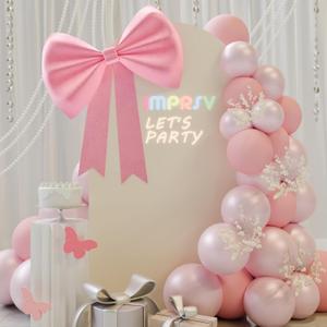 imprsv Bow Party Decorations 25x35in Pink Bow Decor, Coquette Birthday Decorations for Wedding Engagement Baby Shower, Giant Coquette Room Decor for Girls Women
