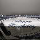 CSFOTO 6x3.6ft Happy Birthday Backdrop Denim and Diamonds Birthday Banner Sign Poster for Girls Women Birthday Party Decorations Banner Silver High Heels Birthday Party Supplies