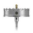 TCT Hole Saw Set, 4-1/4"(108mm) Heavy Duty Tungsten Carbide Tipped Hole Cutters for Stainless Steel Mild Steel Copper Iron Brass Plastic and More, with Titanium-Plated Pilot Drill Bits.