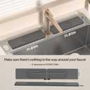 Faucet Mat for Kitchen Sink, Diatomite Stone Drying Sink Protectors, Bathroom Faucet Splash Guard, Quick Dry Water Absorbing, Non-Slip Tray for Kitchen Counter, Gray, 11.8" x 3.9" x 2pcs (Grey)