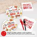 96 Pcs Crawfish Boil Engagement Party Decoration, Serves 24 | How Sweet It is to be Loved Bayou Plates Lobster Crawfish Bridal Shower Decorations for Summer Wedding Party Supplies