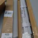2 x Cordless Vinyl Mini L Blinds 23" W x 36" H, 1" Slat White Horizontal Windows L Blind for Door, Shades, Camper, Light Filtering, Interiors, Arrive 1/2 Inch Narrower Indoor