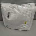 MIYE Pleated Waffle Weave Bed Skirt, Tailored Dust Ruffle 12 Inch Drop Easy Fit, Machine Washable (White, Full - 12" Drop)