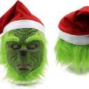 WPOZD Christmas Cosplay Latex Mask, Adult Green Costume Mask