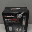 Mueller Multistick 5-in-1 Immersion Blender Handheld, 12 Speed Hand Mixer - Turbo Boost, Heaviest Duty Copper Motor, Titanium Blades Hand Blender, Milk Frother Wand, Whisk, Beaker, Chopper, Grey (Gray)