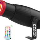 18W Pinspot Light, RGBW Mirror Disco Ball Spotlight with Remote Control, Manual Focus 4 in 1 LED 16 Light Colors, Super Bright Stage Lighting for Party Club Bar Wedding, Casual Red, 1 Pack