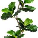 Artificial Fiddle Leaf Fig Tree-5 FT Fake Plant with Nursery Planter,Fake Plants for Home Office Living Room Decor Indoor