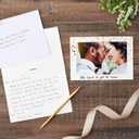 BEST PAPER GREETINGS 48 Pack Photo Frame Cards with Envelopes, Notecards for 4x6 Picture Insert (Ivory)