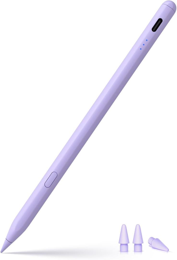 KEEPRO Stylus Pen for iPad 2018-2026, USB-C Fast Charging Pencil, Pixel-Perfect Tilt Sensitivity for iPad 11/10/9/8/7/6/A16, Mini 7/6/5, Air M4/M3/M2 11"/13"/5/4/3, Pro M5/M4 13"/12.9/11 Purple