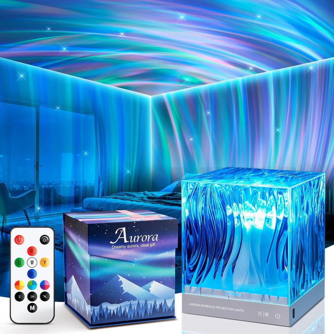 Birthday Gifts for Women Gifts for Teenage Girls Boy Northern Lights Projector,18-Color Valentines Day Gifts for Her Teen Girl Gifts Trendy Stuff,Galaxy Projector for Bedroom Cute Room Decor Aesthetic