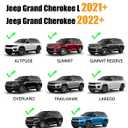 KINGGERI 300lbs All Aluminum Roof Rack Cross Bars Compatible with Jeep Grand Cherokee L 2021-2026 and 2022-2026 Grand Cherokee WL Lockable Heavy Duty Crossbars Rooftop Cargo Basket Luggage Kayak