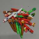 LiYiQ 25 Pcs Christmas Colorful Multicolor Pen in One Cartoon Cute Fun 4-in-1 Cute Pens Bulk Kawaii Christmas Tree Snowman Santa Claus Reindeer Shape Cool Ballpoint Pens for Fun Gifts