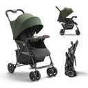 Mamazing Lightweight Umbrella Travel Stroller with Near-Flat Recline Seat