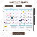 Undated 12 Month Planner Hardcover (5.5x8.5") - Weekly & Monthly Academic Life Organizer, Productivity Journal, Thick Paper, Sticker, Bookmark, Pen Loop(Brown)