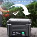 Rechargeable Heated Lunch Box for Men, 1.3L Cordless Electric Lunch Box for Adults with Smart Scheduled Heating, Portable Food Warmer with Complete Accessories (Black)