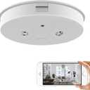WiFi Hidden Spy Camera Smoke Detector, HD 1080P Wireless Security Nanny Detector Camera with Night Vision/Motion Detection for Home Office Security, Support Android and iOS,No Audio